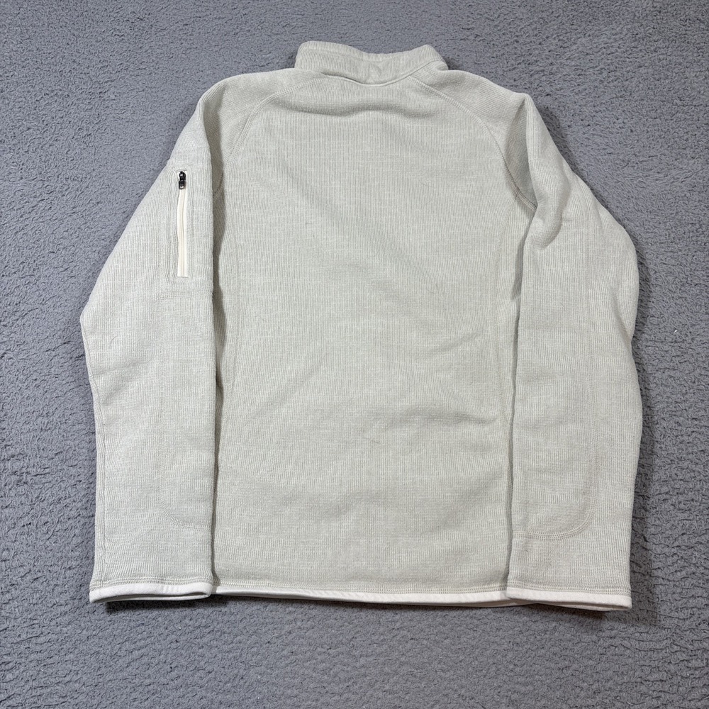 Patagonia Better Sweater Womens Large 1/4 Zip Pullover Off White Fleece Outdoors - Picture 8 of 9